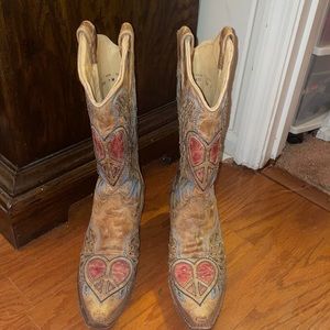 Corral Wing & Heart 13" Snip Toe Boots